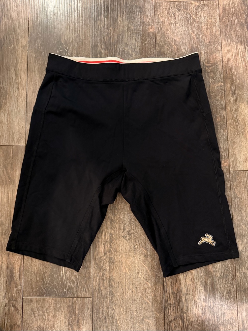 Tracksmith Black Athletic Running Shorts with Subtle Cream Trim